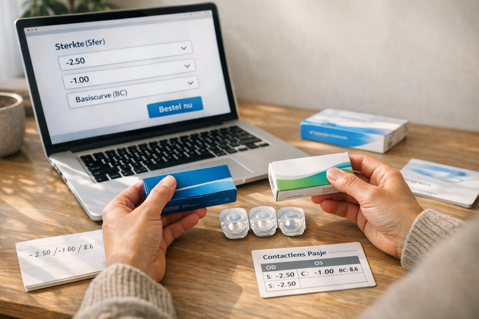 Online contactlenzen kiezen