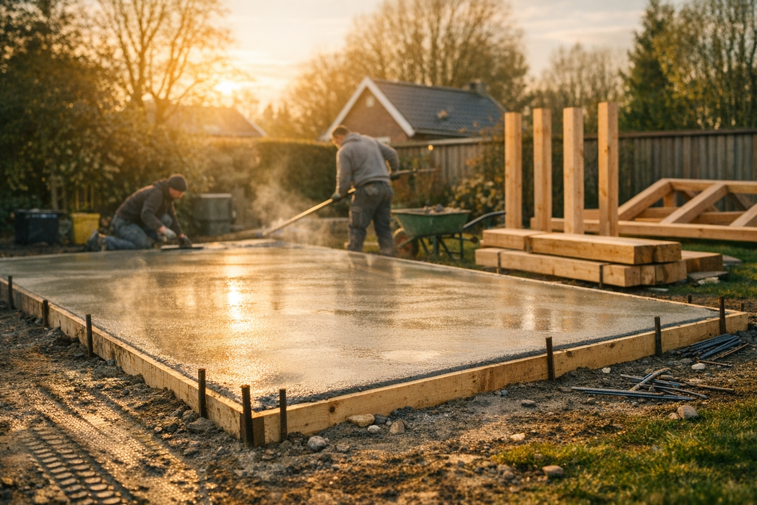 Betonplaat versus betonpoeren vergelijking