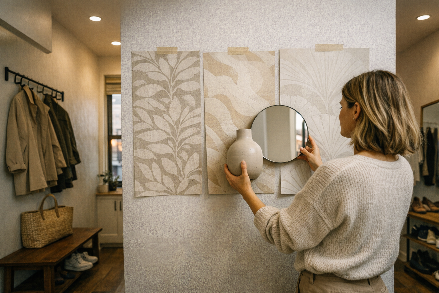 Licht Arte behang patroon