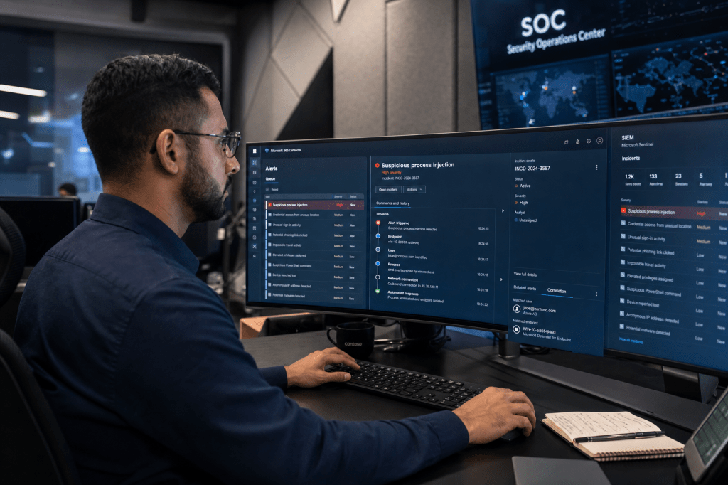 Hoe integreer je EDR met Microsoft 365/Defender en SIEM-tools zodat meldingen niet verdrinken in false positives, maar wel snel tot actie leiden?
