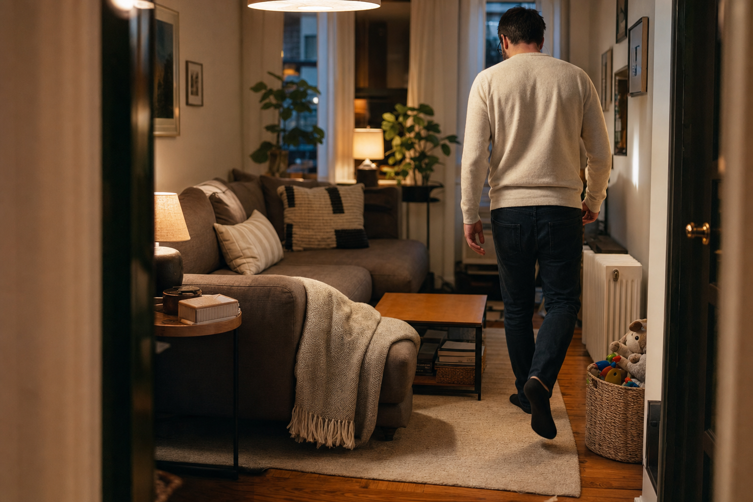 Plaatsing organische bank in woonkamer